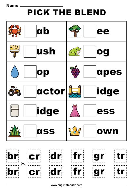 Beginning Consonant Blends and Digraphs Worksheets Blend And Digraph Worksheets, Blending Phonics Worksheets, Blends Worksheets First Grade, Blend Worksheets Kindergarten, Literacy Worksheets Grade 1, Vowel Blends Worksheet, Grade 3 Phonics Worksheets, Br Words Worksheet, Consonant Blends Worksheets Kindergarten