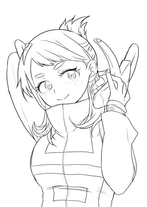 Deku Lineart, Mha Uraraka, Paint Anime, Deku X Uraraka, Ochaco Uraraka, Mha Stuff, Anime Lineart, Ochako Uraraka, Manga Icon