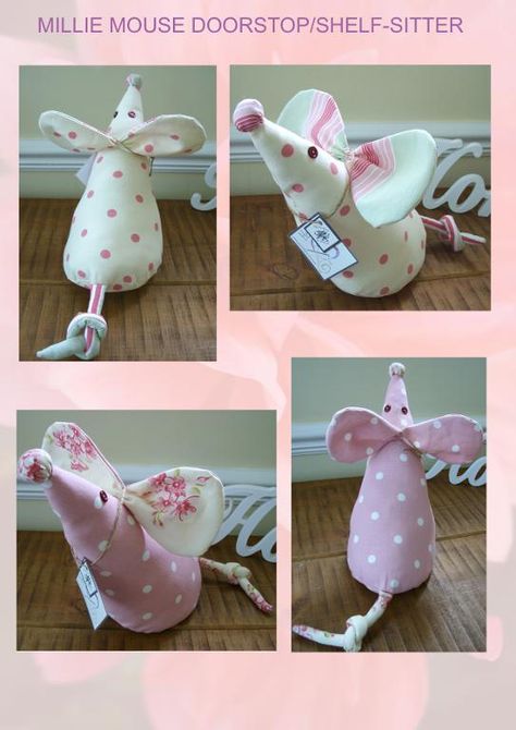 project Duck Pattern, Whimsical Patterns, Mouse Crafts, Fabric Toys, Pattern Sewing, Fabric Animals, Sewing Toys, Sewing Gifts, Door Stop