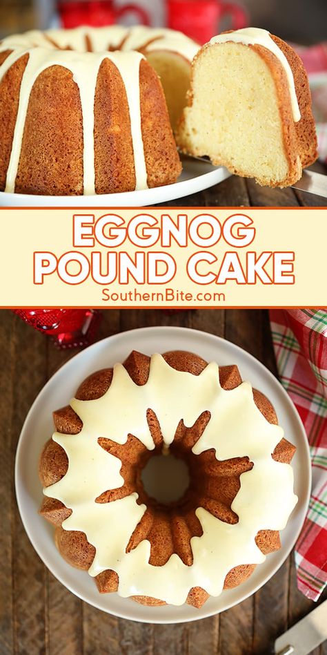 Recipe With Eggnog, Eggnog Coffee Cake, Eggnog Pound Cake Recipe, Leftover Eggnog, Eggnog Cake Recipe, Eggnog Pound Cake, Eggnog Glaze, Eggnog Coffee, Morning Cake