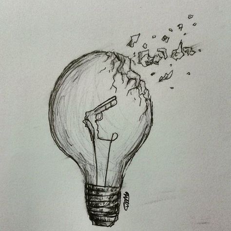 Lightbulb Lightbulb Sketch, Light Bulb Art Drawing, Bulb Art, Light Bulb Art, Artist Bedroom, Cute Easy Drawings, Art Drawing, Pencil Drawings, Art Sketches