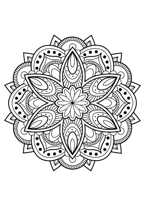 coloriage_mandalas Sea Drawings, Mandala Colouring Pages, Coloring Therapy, Mandala Printable, Printable Flower Coloring Pages, Arte Yoga, Coloring Art, Free Adult Coloring Pages, Mandala Coloring Books