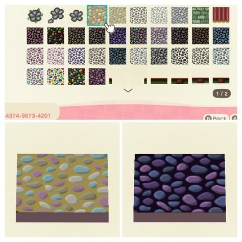 Acnh Mosaic Path, Acnh Boden Design, Acnh Motifs, Acnh Tropical, Acnh Kidcore, Acnh Path, Acnh Design, Acnh Codes, Colorful Stones