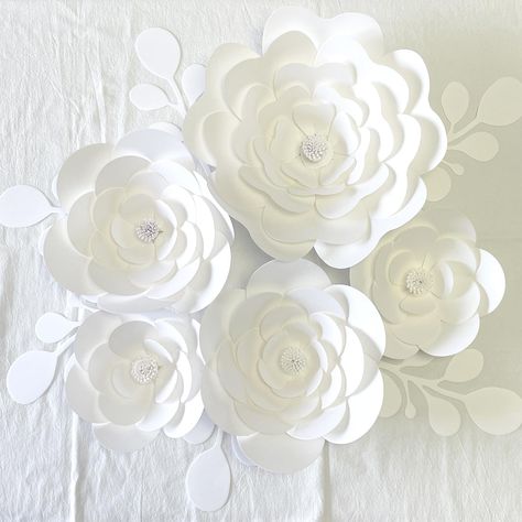 PRICES MAY VARY. FLOWERS ARE NEED TO BE ASSEMBLED BY YOU. Paper Flower decorations set includes : 1pcs 16in white+2pcs 12in white+2pcs 8in white+6pcs white leaves, you can make it refer to the insturctions what you received. These flowers need to be assembled by yourself according to the instruction. Baby shower flower decor, wedding paper flower, wall backdrop decorations，party paper flower balls They are easy to match with unicorn, paper pom poms flower, honeycomb balls, paper fans, Garlands, Paper Flower Wedding Decor, Wall Flowers Decor, Paper Flower Decorations, Large Paper Flower, Paper Flower Ball, 3d Paper Flowers, Flowers With Leaves, Flower Balls, Wall Flowers