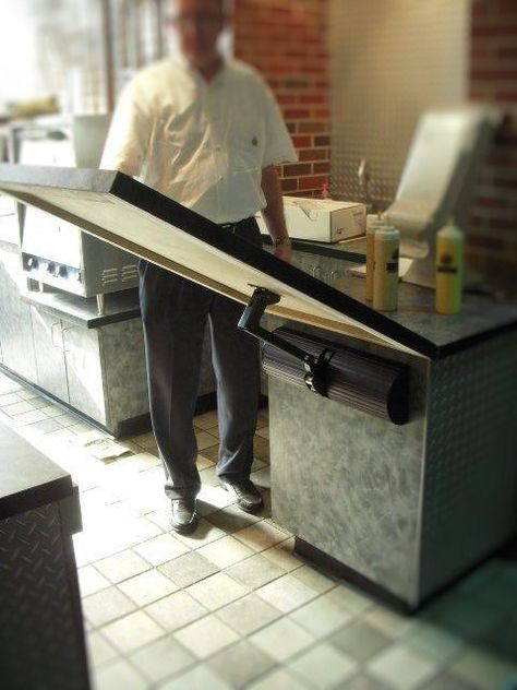 Lift-A-SYST lifts a flip-up counter at a Philly Pretzel restaurant. The counter will stay exactly in the position you leave it in! Flip Up Bar Counter, Philly Pretzel, Cafe Bar Counter, Studio Decoration, Atlantic City Casino, Restaurant Counter, Bar Door, Cafe Counter, Finsbury Park