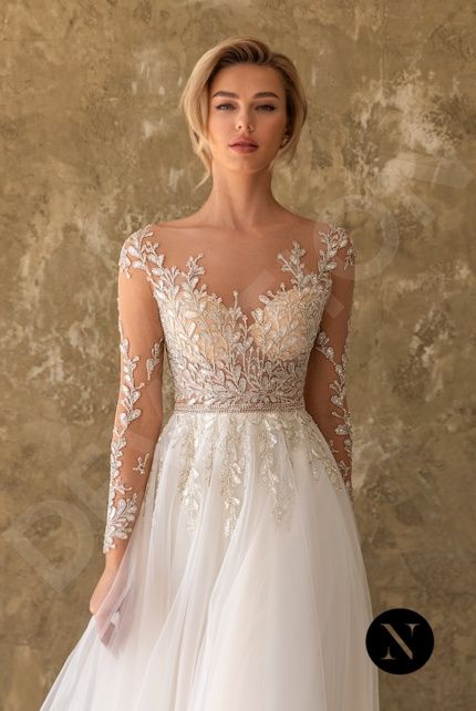 Christian Wedding Gowns, Wedding Dress Modern, Illusion Sleeves, Boho Winter, Cheap Wedding Dresses Online, Classy Wedding Dress, Gown Inspiration, Dress Modern, Wedding 2025