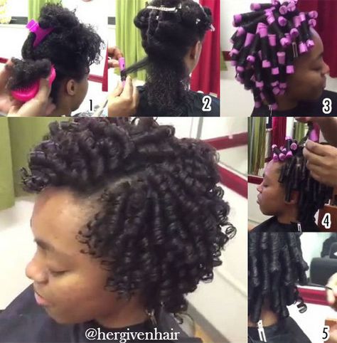 Hair  - Haare Rod Set Natural Hair, Short 4c Hair, Natural Hair 4c, Hair Rods, Natural Haircuts, Hair 4c, Natural Curly Hair, Natural Hair Twists, Pelo Afro