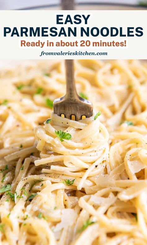 Parmesan Noodles Side Dish, Linguine Side Dish Recipes, Linguini Recipes Easy, Noodles Side Dish Recipes, Leftover Linguini Noodles, Sauce For Linguine Noodles, Easy Pasta Side Dishes Simple, Creamy Noodles Side Dish, Parmesan Noodles Easy