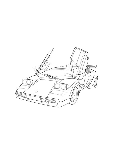 Lamborghini Countach Tattoo, Car Flash Tattoo, Lamborghini Countach Drawing, Lamborghini Tattoo, Lamborghini Coloring Pages, Christus Tattoo, Anniversary Tattoo, Tufting Rug, Supra Mk4