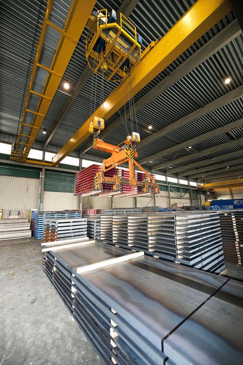 Handling Steel. Huge overhead crane, handling pallets containing steel sheet at , #AD, #overhead, #crane, #Huge, #Handling, #Steel #ad Crane Safety, Cranes For Sale, Crane Operator, Train The Trainer, Factory Architecture, Safety Courses, Safety Training, Online Safety, Workplace Safety