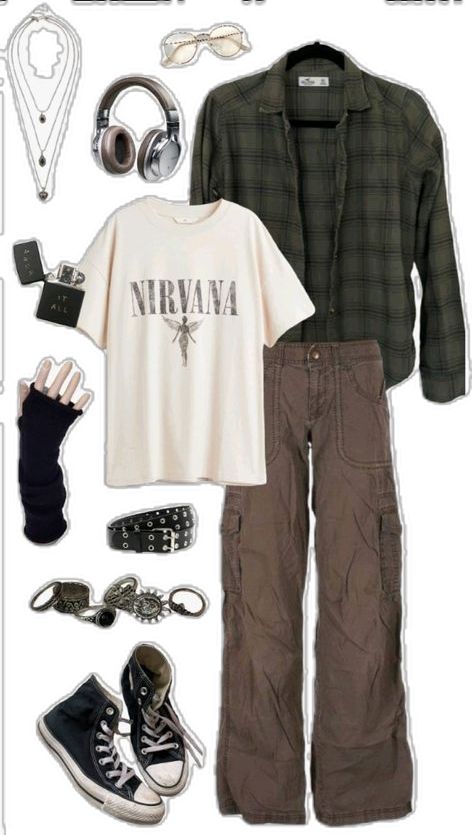 Nirvana Aesthetic Tshirt, Alternative Indie Outfits Men, Retro Skater Outfits, Edgy Outfits Men Grunge, Grunge Men Style, Indie Clothes Men, Early 2000s Grunge Outfits, Vintage Grunge Outfits Men, Crowcore Outfit Masc