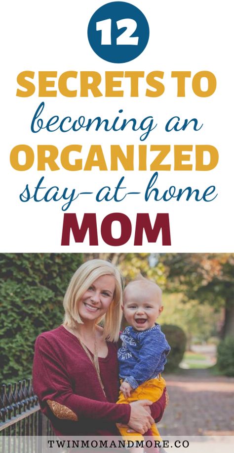 12 Tips for to become a more organized stay at home mom. Keep on track of everything with these tips from a sahm to twins plus one! #momtips #sahm #stayathomemom #motherhood Mom Organization Tips, Stay At Home Mom Quotes, Mom Organization, Mom Time, Productive Moms, Mom Of Twins, Mom Routine, Mom Schedule, Motherhood Inspiration