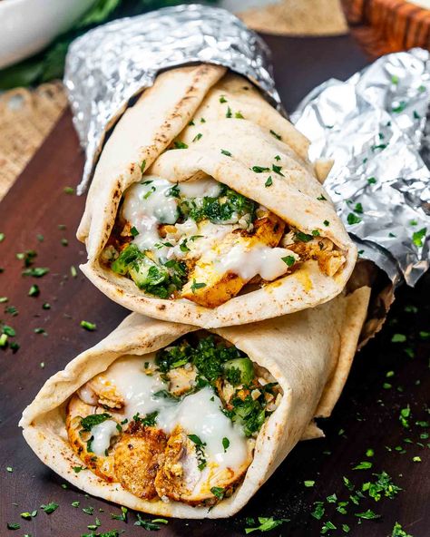 Delicious, homemade Chicken Shawarma bursting with Middle Eastern flavors! Learn to make this tasty dish with our easy recipe. #chickenshawarma #recipe Bbq Chicken Pizza Recipe, East Recipes, Sweet Appetizer, Chicken Shawarma Recipe, Shawarma Recipe, Middle East Recipes, Jo Cooks, Favorite Recipes Chicken, Bbq Chicken Pizza