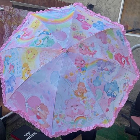 New With Tags Care Bears Umbrella Care Bear Products, Care Bears Room Decor, Care Bear Characters, Care Bears Aesthetic, Care Bear Collection, Erich Von Stroheim, Dome Umbrella, Yellow Pastel, Adorable Homes Game