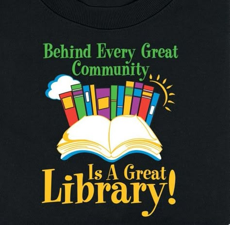 National Library Lovers Month, Library Logo Design Creative, National Library Week Ideas, School Library Book Displays, Library Clipart, Library Rules, National Library Week, Library Shirt, Library Logo