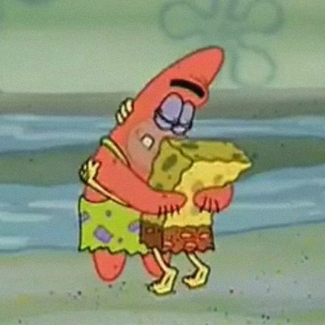 Spongebob And Patrick Hugging, Unhinged Spongebob, Hug Reaction Pic, Spongebob Frames, Spongebob Logic, Imagination Spongebob, Hug Cartoon, Spongebob Funny Pictures, Spongebob Pics