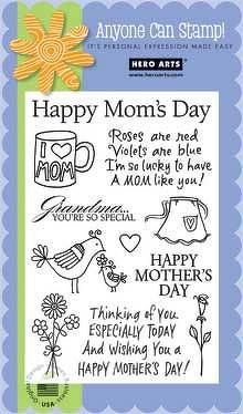 Hero Arts Happy Mom's Day Stamp Set, Clear Hero Arts CL344 #Mom #Mother'sDay #Grandma #birds #FLowers #FlowerBouquet #CoffeeMug #Apron #Rose #Heart Happy Mom Day, Scrapbook Storage, Scrapbook Quotes, Rose Heart, Wet T Shirt, Card Sentiments, Scrapbooking Stamps, Happy Mom, Mom Day