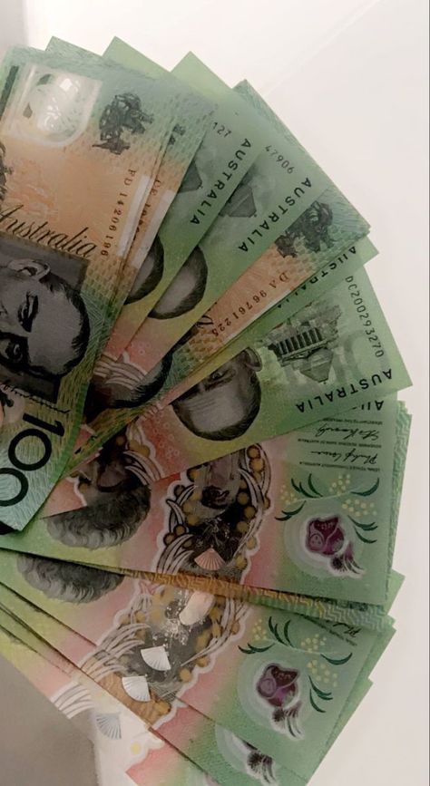 Australian Money Wallpaper, Australian Money Stacks, Australian Dollars Aesthetic, Aus Money Aesthetic, Money Australian Cash, Australia Vision Board, Money Aesthetic Australia, Australian Money Aesthetic, Australia Money