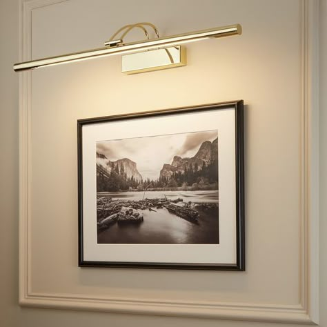 Gallery Wall Lighting, Light Picture Wall, Picture Frame Light, Picture Gallery Wall, Artwork Lighting, Led Picture Light, Gallery Lighting, Picture Lights, Hallway Designs