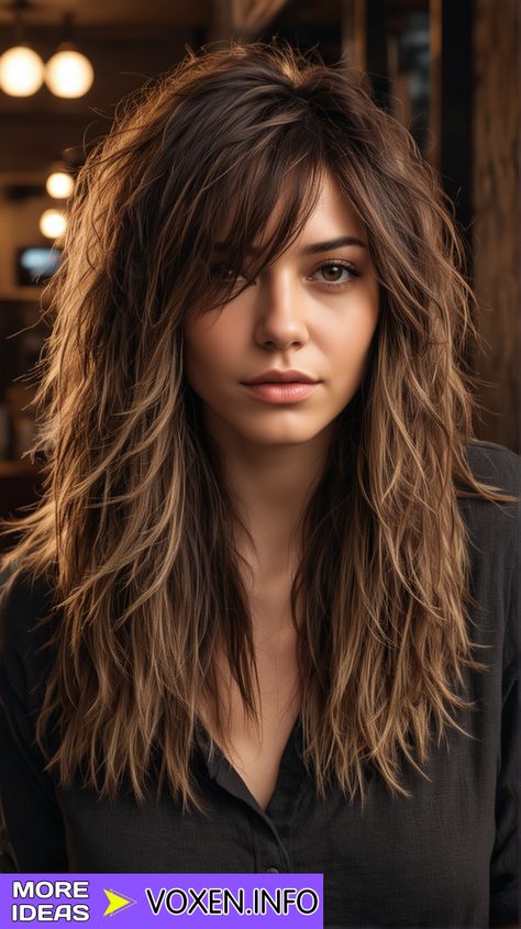 23 Discover the Best Long Shag Haircuts for Every Hair Type Modern Day Shag Haircut Long Layered, Long Black Shaggy Hair, Fine Shag Haircut, Long Shaggy Haircuts No Bangs, Side Part Long Shag Haircut, Long Shag Side Part, Long Layered Haircuts Bangs, Boho Shag Haircut Long Hair, Layered Shaggy Long Hair