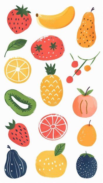 Premium Vector | Set of hand drawn fruits and berries doodle. Strawberry Doodle, Fruit Doodles, Fruit Pattern Design, Fruit Collage, Fruit Doodle, Fruit Art Print, Fruit Clipart, Fruit Illustration, Fruit Pattern