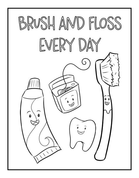 dental hygiene for kids coloring pages Dental Colouring Pages, Brush Teeth Coloring Page, Dental Month Activities, Dental Health Coloring Pages Free Printable, Dental Health Coloring Pages, Dental Hygiene Art Preschool, Dental Health Crafts For Infants, Tooth Painting Art Dental Health, Dental Hygiene For Toddlers