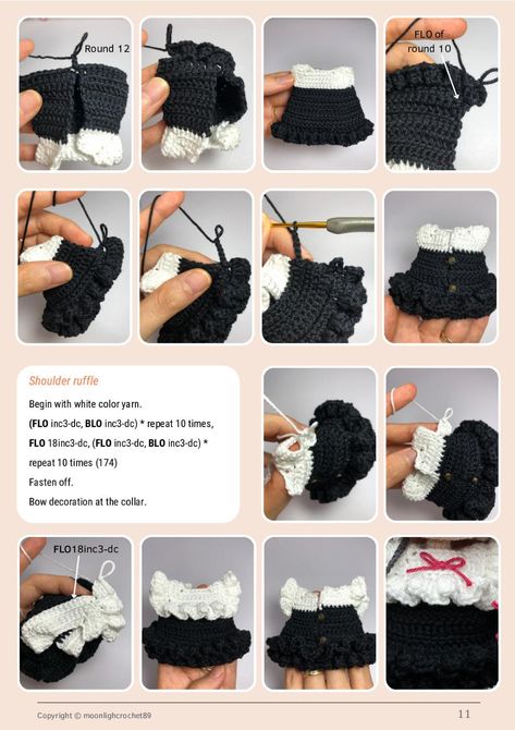 mia doll crochet pattern Crochet Clothes For Dolls, Labubu Outfits, Doll Clothes Crochet, Crochet Doll Clothes Free Pattern, Crochet Doll Clothes Patterns, Doll Crochet Pattern, Crochet Tutorial Pattern, Pola Amigurumi, Crochet Hair Accessories