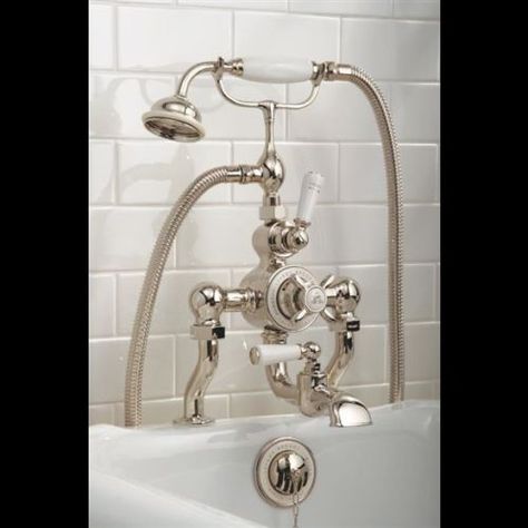 Lefroy-Brooks-8823-Polished-Nickel $1899  LOVE!! Lefroy Brooks Bathroom, Lefroy Brooks, City Bathrooms, Bathroom Model, Royal Flush, Interior Decorating Styles, Milk Shop, Bath Mixer, Bathroom Hardware Set