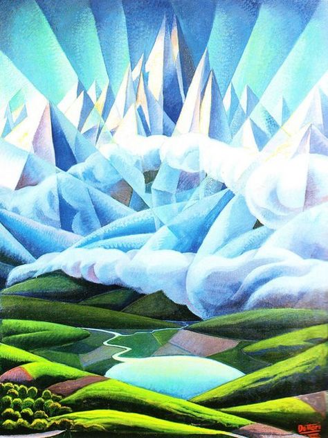 Futurist Painting, Famous Landscape Paintings, Italian Futurism, Futurism Art, Italian Painters, Italian Art, Cubism, Op Art, Art Movement