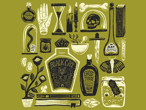 Witches Apothecary, Halloween Inspo, Witch Aesthetic, Witchy Vibes, Halloween Horror, Halloween Art, Apothecary, Graphic Design Illustration, Art Inspo