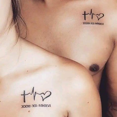 Him And Her Tattoos, Partner Tattoos, Wife Tattoo, Cute Couple Tattoos, Couple Tattoos Unique, Couples Tattoo Designs, Matching Couple Tattoos, Geniale Tattoos, Classy Tattoos