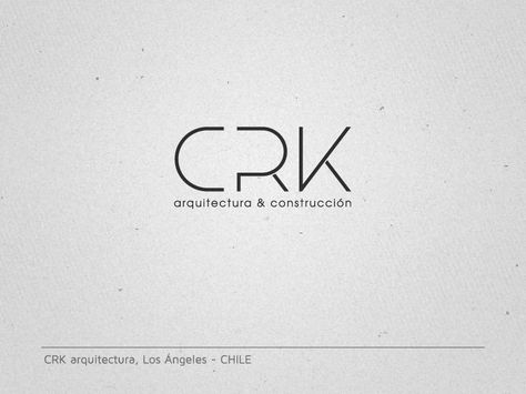 CRK arquitecto, Los Ángeles - CHILE Name Board Design, Tong Sampah, Architect Logo, Architecture Logo, Make Your Logo, Studio Logo, Man Logo, Simple Logo, Minimalist Logo Design