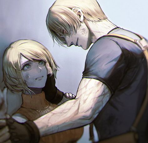 Re4 Leon X Ashley, Leon And Ashley Matching Icons, Leon X Yn, Ashley X Leon, Ashley And Leon, Leon X Ashley, Leon And Ashley, Resident Of Evil, Resident Evil 4 Ashley