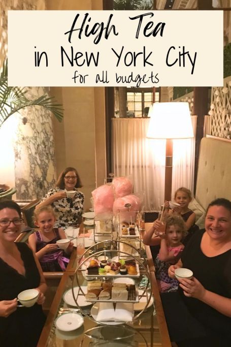 Three generations enjoying high tea at the Plaza Hotel in New York City.  The kids ordered the Eloise High Tea which includes pink cotton candy.  The trays are 3 layers and come in pairs. Afternoon Tea In Nyc, December Tea, Nyc In December, Weekend In Nyc, Plaza Hotel, Best Tea, High Tea, 5 Star Hotels, Where To Go