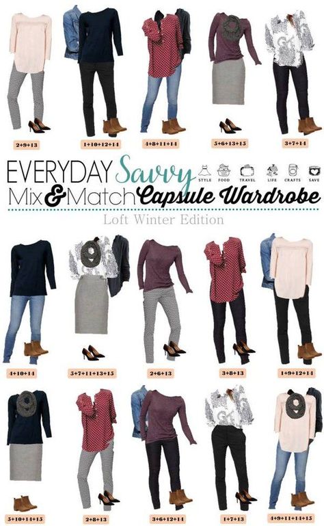 Embedded image Adventure Wardrobe, Career Clothes, Fall Packing, Mini Loft, Match Outfits, Mix Match Outfits, Capsule Wardrobe Outfits, Winter Capsule, Minimalist Capsule Wardrobe