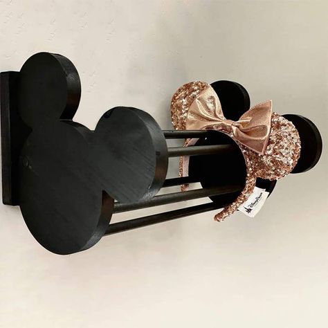 Headband Display, Diy Mickey Ears, Idea For Mother's Day, Minnie Ears Headband, Wall Holder, Disney Rooms, Drywall Screws, Disney Home Decor, Headband Holder