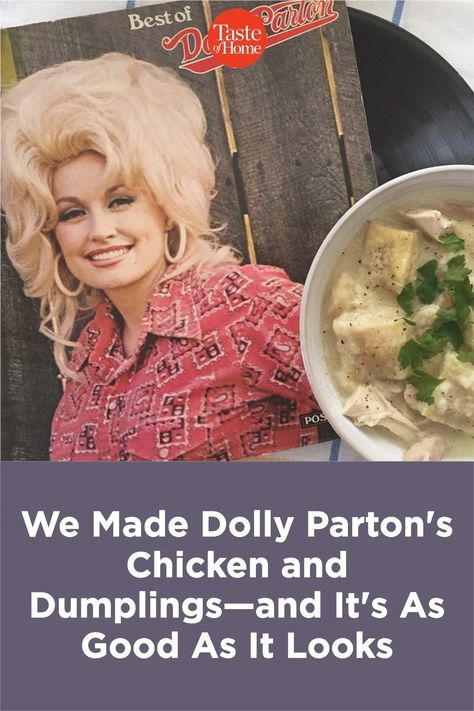 Dolly Parton Casserole, Dolly Parton Chicken Salad, Chicken And Dumplings Paula Deen, Dolly Parton Casserole Recipe, Dolly Parton Recipes Families, Dolly Parton Chicken And Dumplings, Sides For Chicken And Dumplings, Best Dumplings Recipe, Chicken And Dumplings Homemade