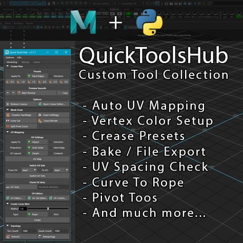 Quick Tools Hub - Custom Maya Tool Collection, Sokol Mehmeti on ArtStation at https://www.artstation.com/artwork/oOqJNk 3d Maya, 3ds Max Tutorials, 3d Inspiration, Autodesk Maya, Uv Mapping, Animation Tutorial, Art Folder, 3d Modelling, 3d Modeling