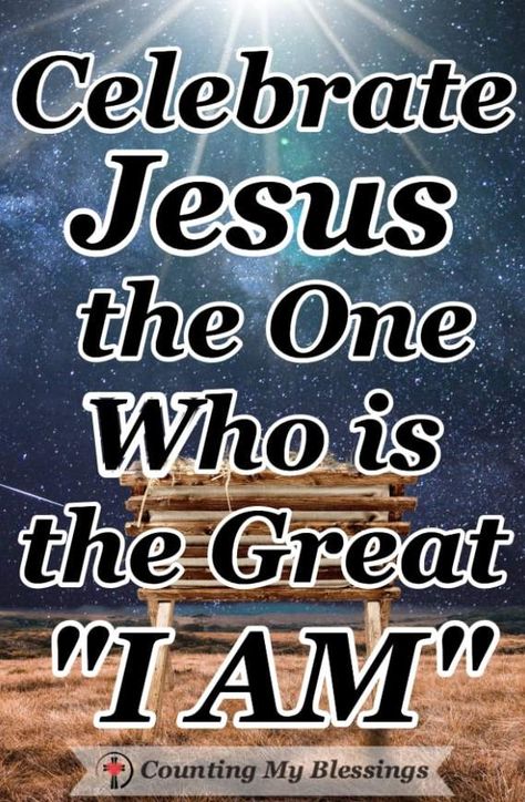 Jesus told us a lot about who He is in comments that begin, I AM. You and I can trust that Jesus was and is who He says He is - the Great I AM! #Jesus #Christmas #Faith #Hope #WWGGG #CountingMyBlessings Celebrate Jesus, Counting My Blessings, My Blessings, Always Remember Me, Universe Love, The Great I Am, He First Loved Us, Jesus Christmas, Womens Bible Study