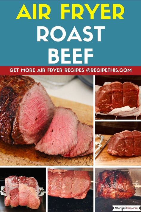 Air Fryer Roast Beef. The most delicious air fryer beef roast cooked in the air fryer oven using the air fryer oven rotisserie. #airfryer #airfryerrecipes #airfryerbeef #airfryerroastbeef Air Fryer Roast Beef, Roast Beef With Vegetables, Air Fryer Beef, Roast Beef And Potatoes, Air Fryer Roast, Roast Beef Dinner, Cooking Roast Beef, Frozen Beef, Cooking A Roast