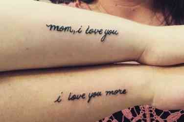 Tattoos Daughter, Love You More Tattoo, Mother Son Tattoos, Mom Daughter Tattoos, Love Yourself Tattoo, Daughter Tattoo, Mother Tattoos, Tattoo For Son, Парные Тату