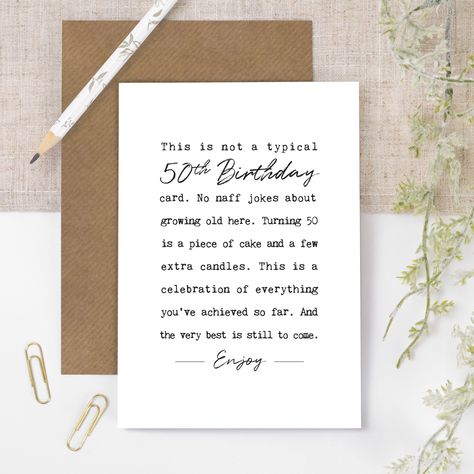 30th Birthday Quotes, 50th Birthday Card, Cards For Men, 16th Birthday Card, 40th Birthday Funny, 30th Birthday Cards, Celebration Card, 40th Birthday Cards, Birthday Keepsakes