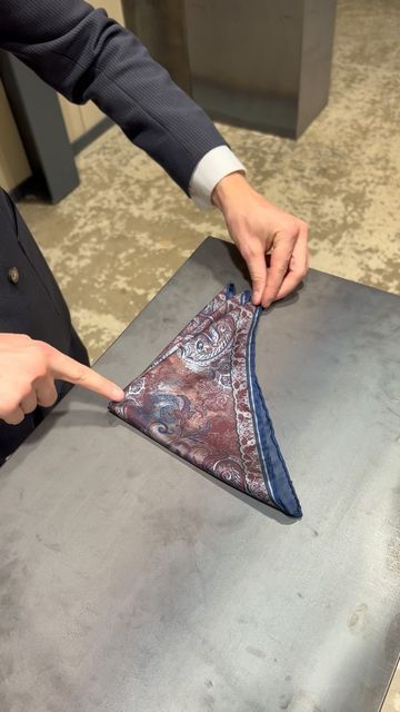 How To Make Mens Hankerchief, How To Fold Mens Hankerchief, Fold Handkerchief Pocket Squares, How To Tie A Pocket Square, Mens Pocket Squares Fold, Tux Pocket Square, Square Pocket Fold, Folding A Handkerchief, How To Fold Hankerchief For Suit