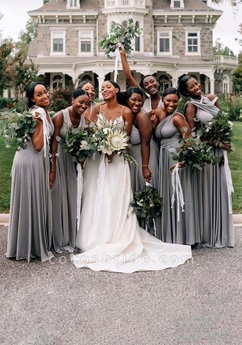 Infinity Dress Bridesmaid, Charming Wedding, Wedding Party Bridesmaid, Grey Bridesmaids, Grey Bridesmaid Dresses, Cheap Bridesmaid, Infinity Dress, Bridal Party Dresses, Cheap Bridesmaid Dresses