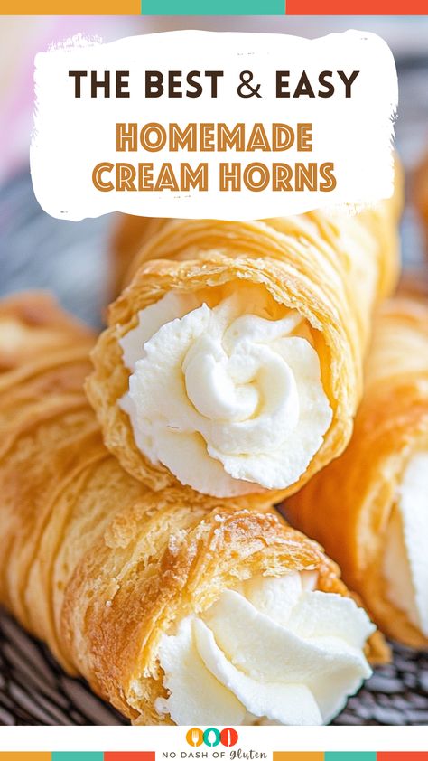 Easy Cream Horns Recipe, Wisconsin Cream Puff Recipe, Homemade Cream Horns Recipe, Filling For Cream Horns, Cream Horn Recipe, Cream Horns Filling, Homemade Cream Horns, Cream Horns Recipe Puff Pastries, Cream Horn Filling Recipe