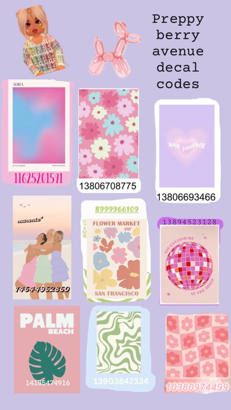 Summer Decal, Bloxburg Decals Codes Aesthetic, Cute Family Pictures, Preppy Decal, School Decal, Pic Code, Blocksburg Room Ideas￼, Baby Blue Wallpaper, Roblox Image Ids