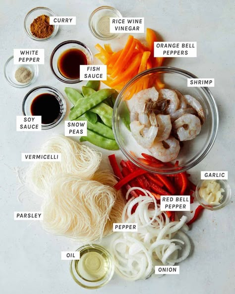 Stir Fry Noodles Shrimp, Shrimp And Rice Noodles Recipes, Rice Noodle Shrimp Recipes, Shrimp Rice Noodles Recipes, Noodle Shrimp Recipes, Asian Shrimp Noodles, Rice Vermicelli Noodles Recipes, Rice Stick Noodles Recipes, Stir Fry Rice Noodles Recipe