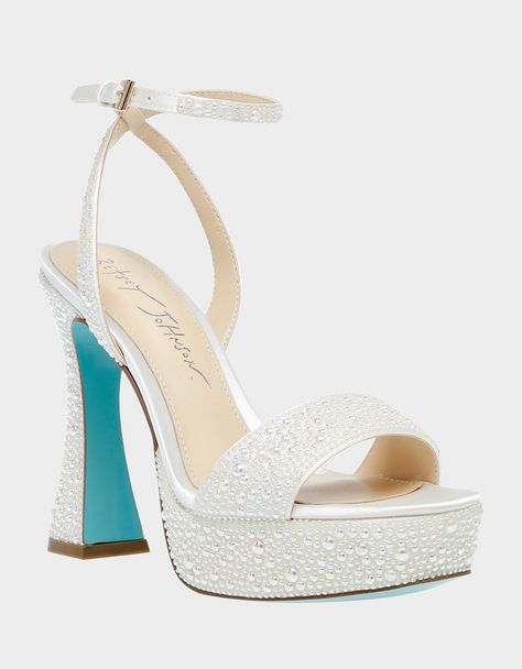 Emerald Shoes, Rhinestone Fabric, Blue By Betsey Johnson, Evening Sandals, Wedding Heels, Evening Shoes, Dress Sandals, Platform Pumps, Bridal Shoes