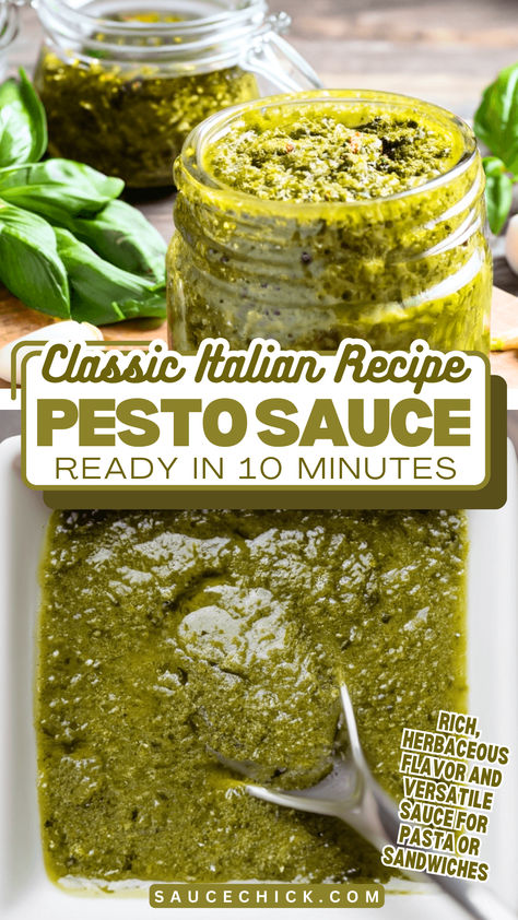 PESTO SAUCE RECIPE Pesto With Pine Nuts Recipes, Pine Nuts Recipes, Healthy Pesto Sauce, Pesto Sauce Recipe, Pine Nut Recipes, Pesto Pasta Recipe, Healthy Pesto, Homemade Pesto Sauce, Pesto Pasta Recipes