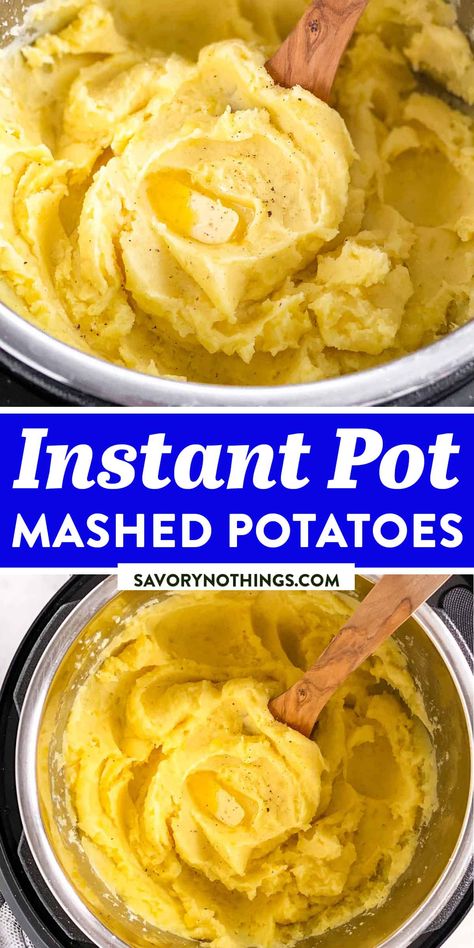 These creamy Instant Pot Mashed Potatoes turn out absolutely perfect in the pressure cooker. This recipe is way quicker and easier than making them the classic way! | #instantpot #sidedish #potatoes #easyrecipes #dinner Pressure Cooker Mashed Potatoes, Tasty Potato Recipes, Chive Butter, Instant Pot Mashed Potatoes, Mashed Potato Recipes, Holiday Meal, Easy Instant Pot Recipes, Instant Pot Dinner Recipes, Food Favorites